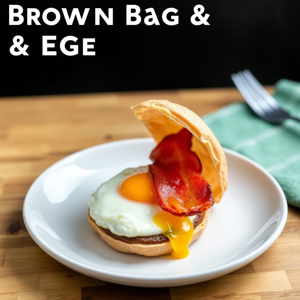 Brødpose med bacon og egg