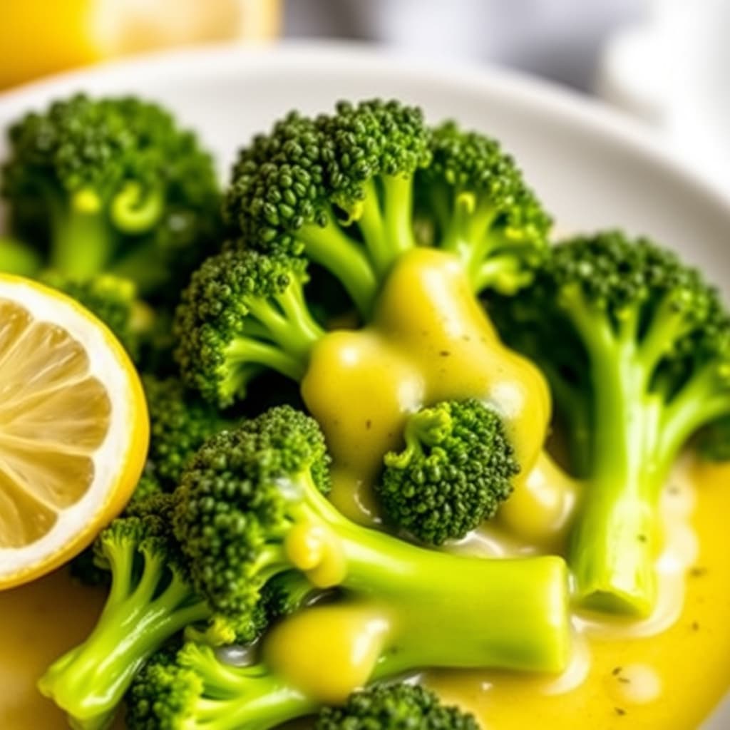 Brokkoli med sitron-smørsauce
