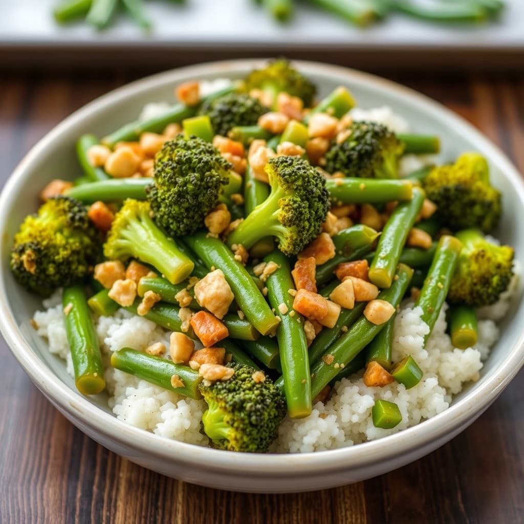 Brokkoli og grønne bønner