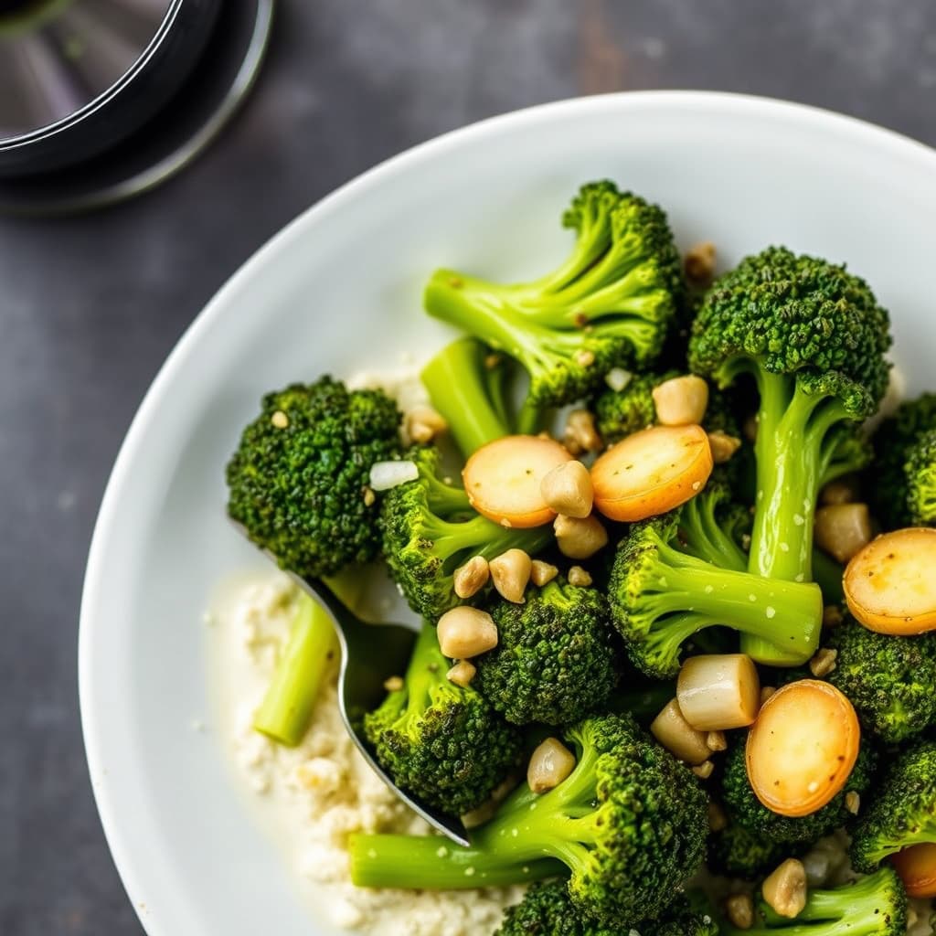 Brokkoli sautert i vin og hvitløk (Brokkoli al Frascati)