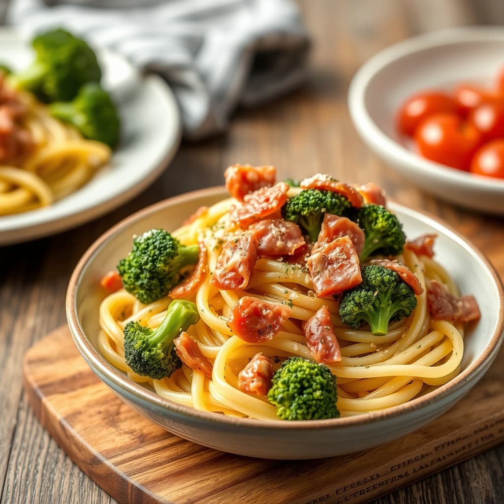 Brokkolipasta med capicola