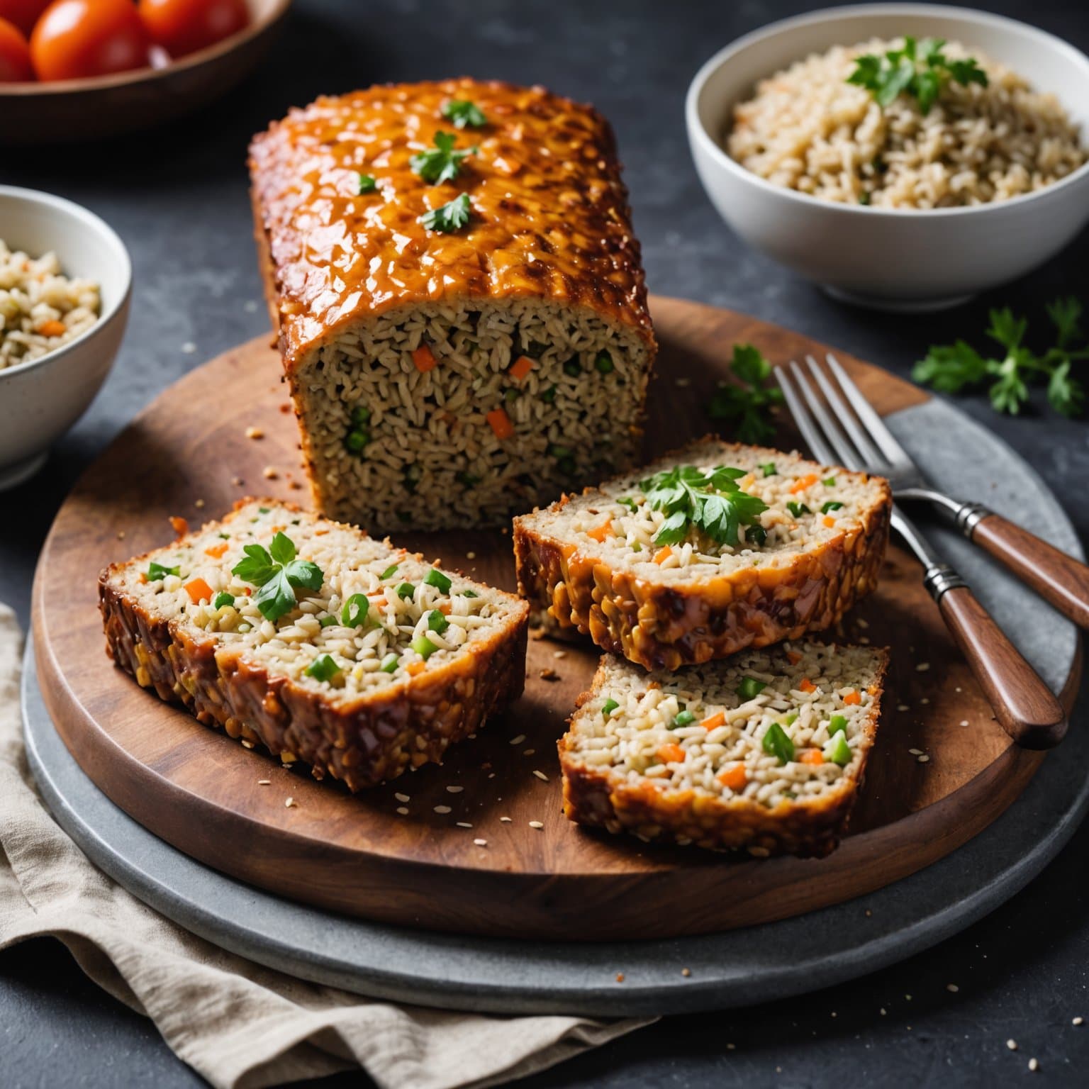 Brun ris og grønnsaksbrød