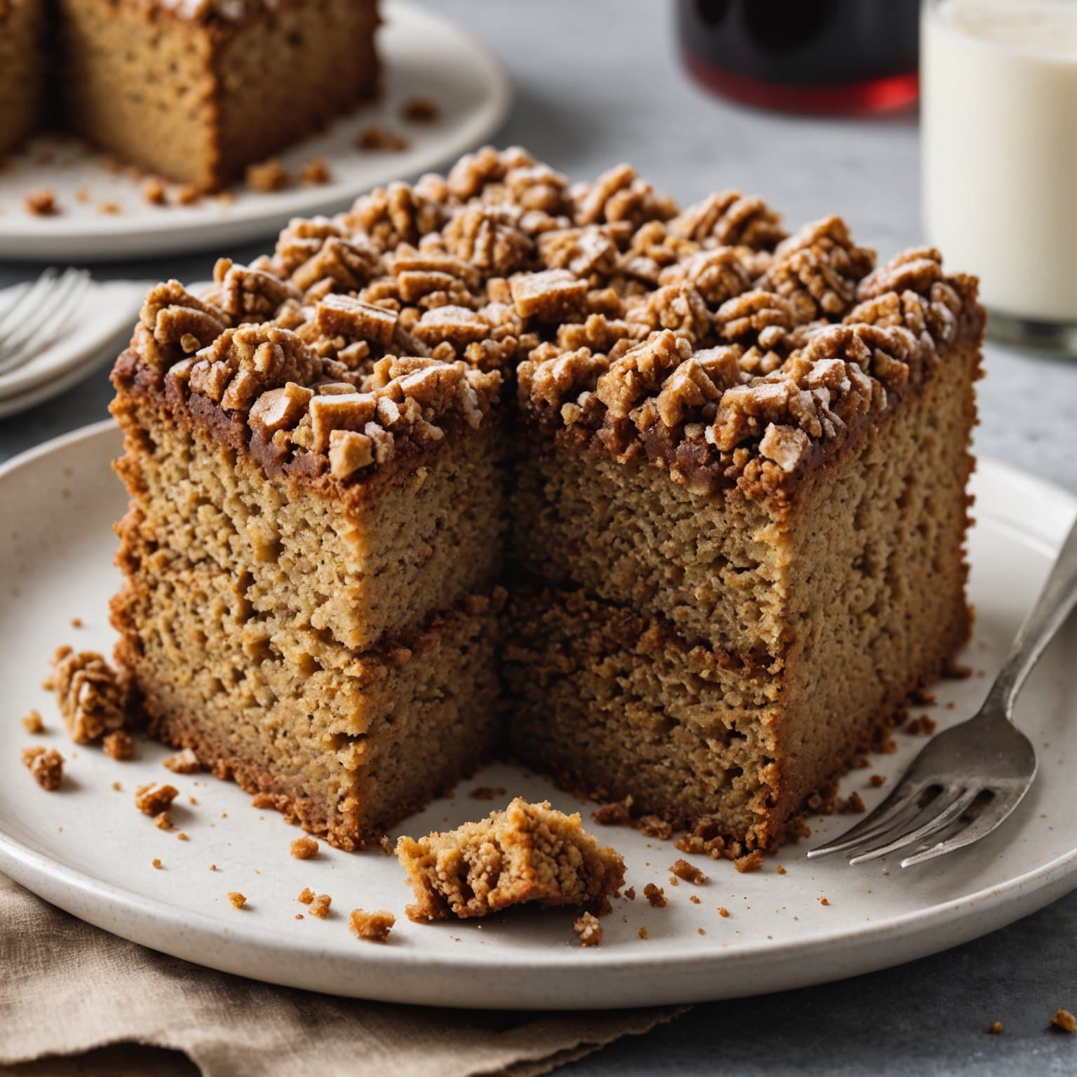 Brunt sukker-smuldrekake