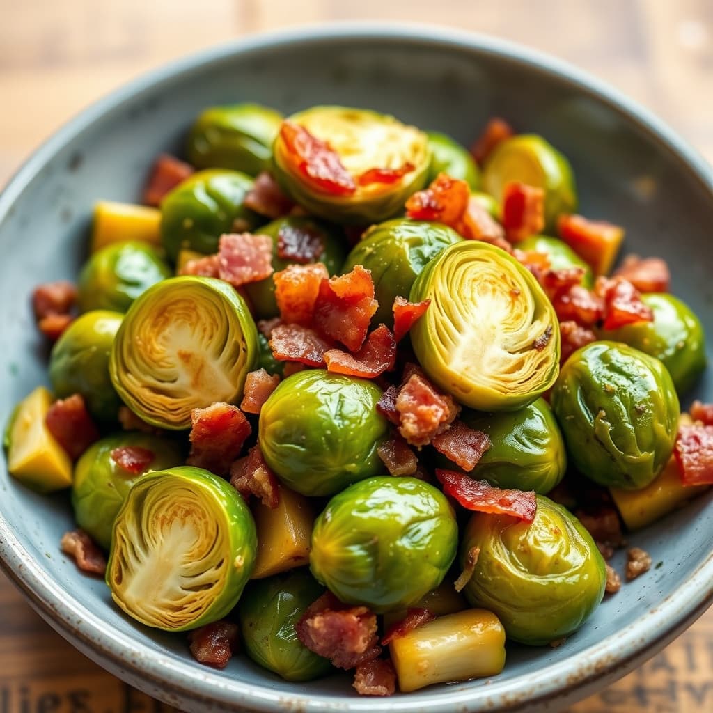 Brusselspirer med bacon