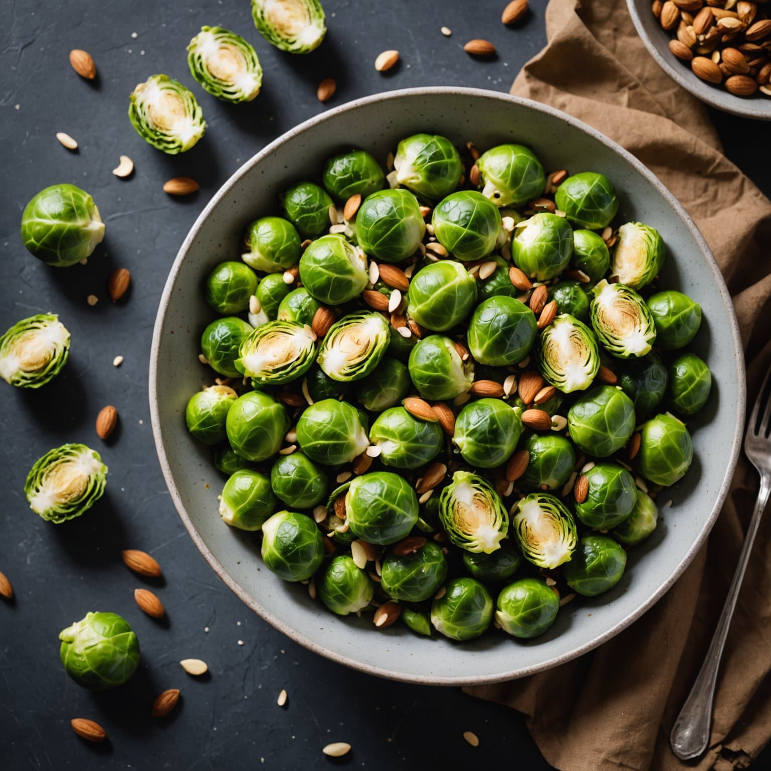 Brusselspirer med ristet mandel