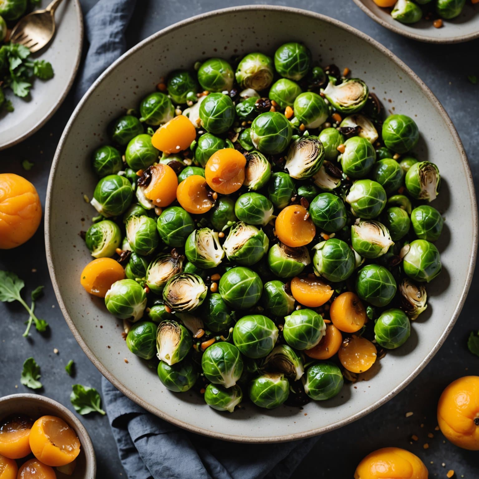 Brusselspirer og aprikosstuing