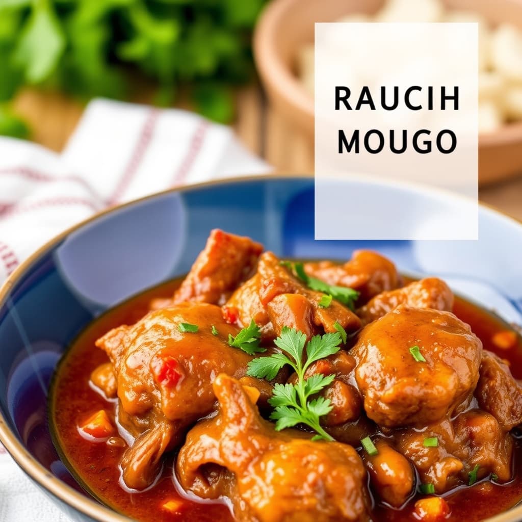 Bryst av svin braisert med mojo-saus