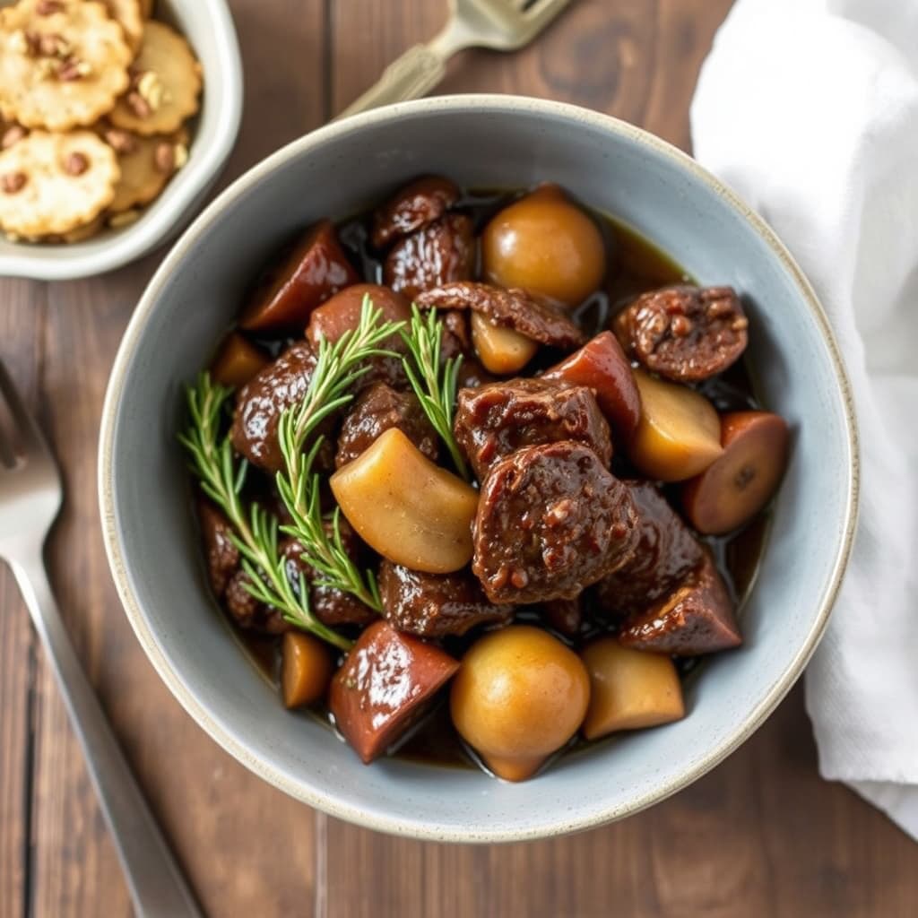 Brystet hjort med rosmarin og shiitake