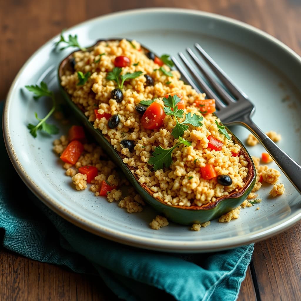 Bulgurfylte sommergrønnsaker