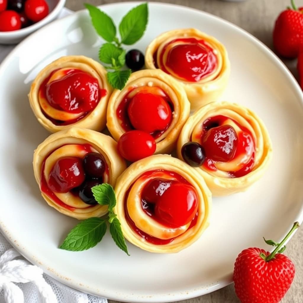 Butterdeigssnurrer med kandisert frukt