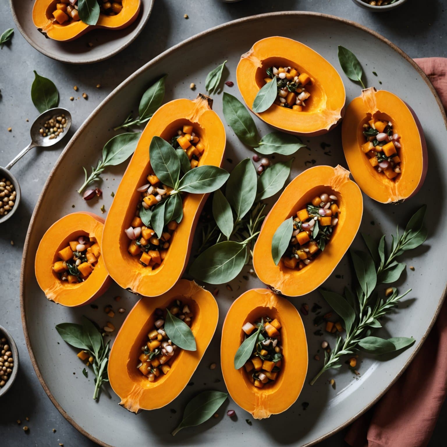Butternut squash med sjalottløk og salvie
