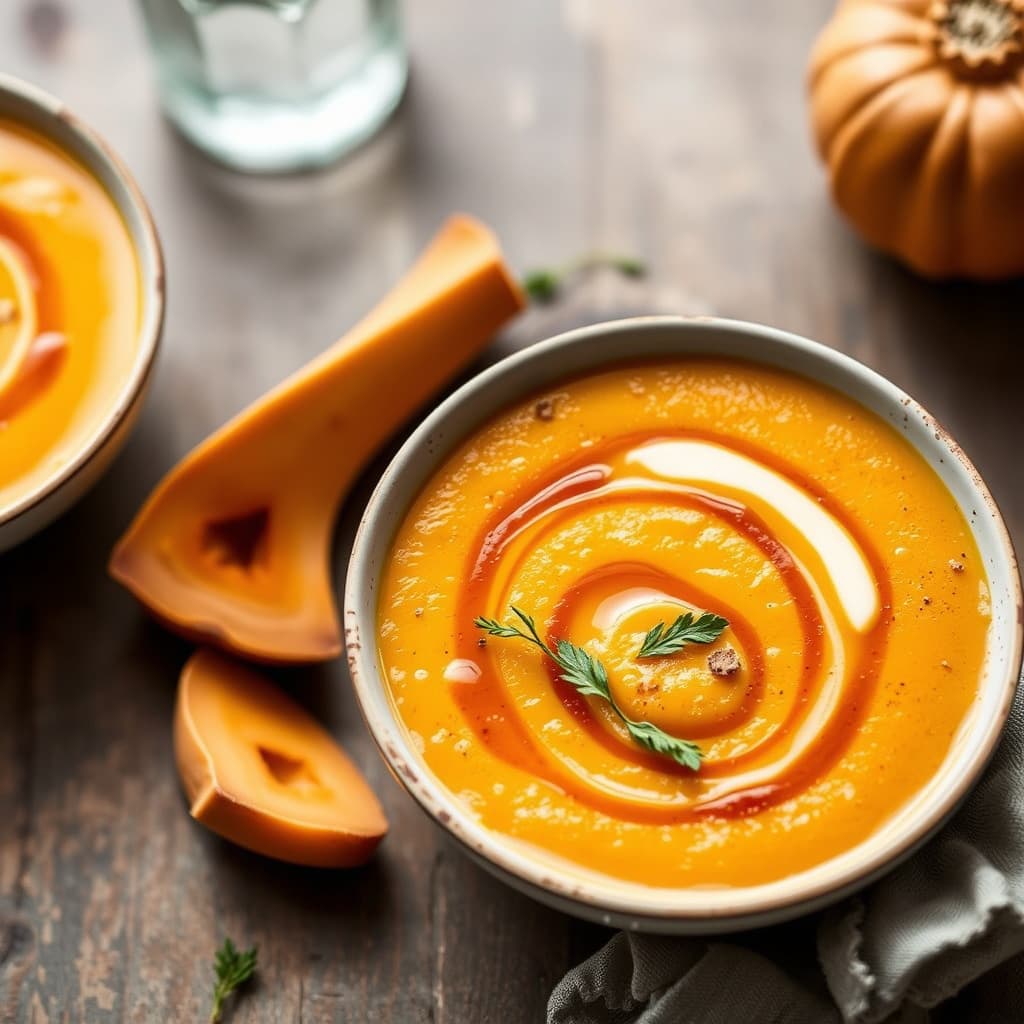 Butternut squashbisque med Vermonts lønnesirup