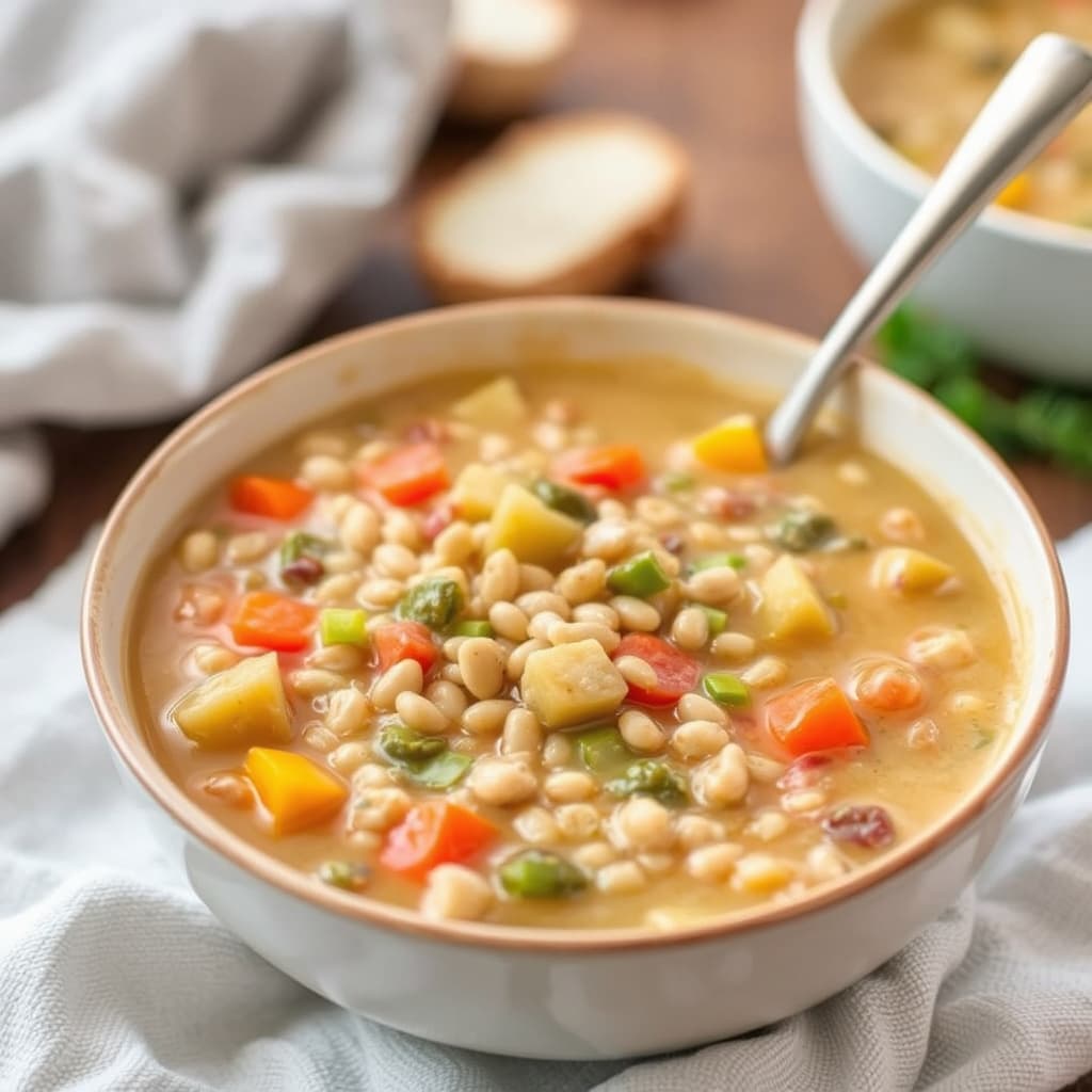 Byggrykende grønnsakschowder