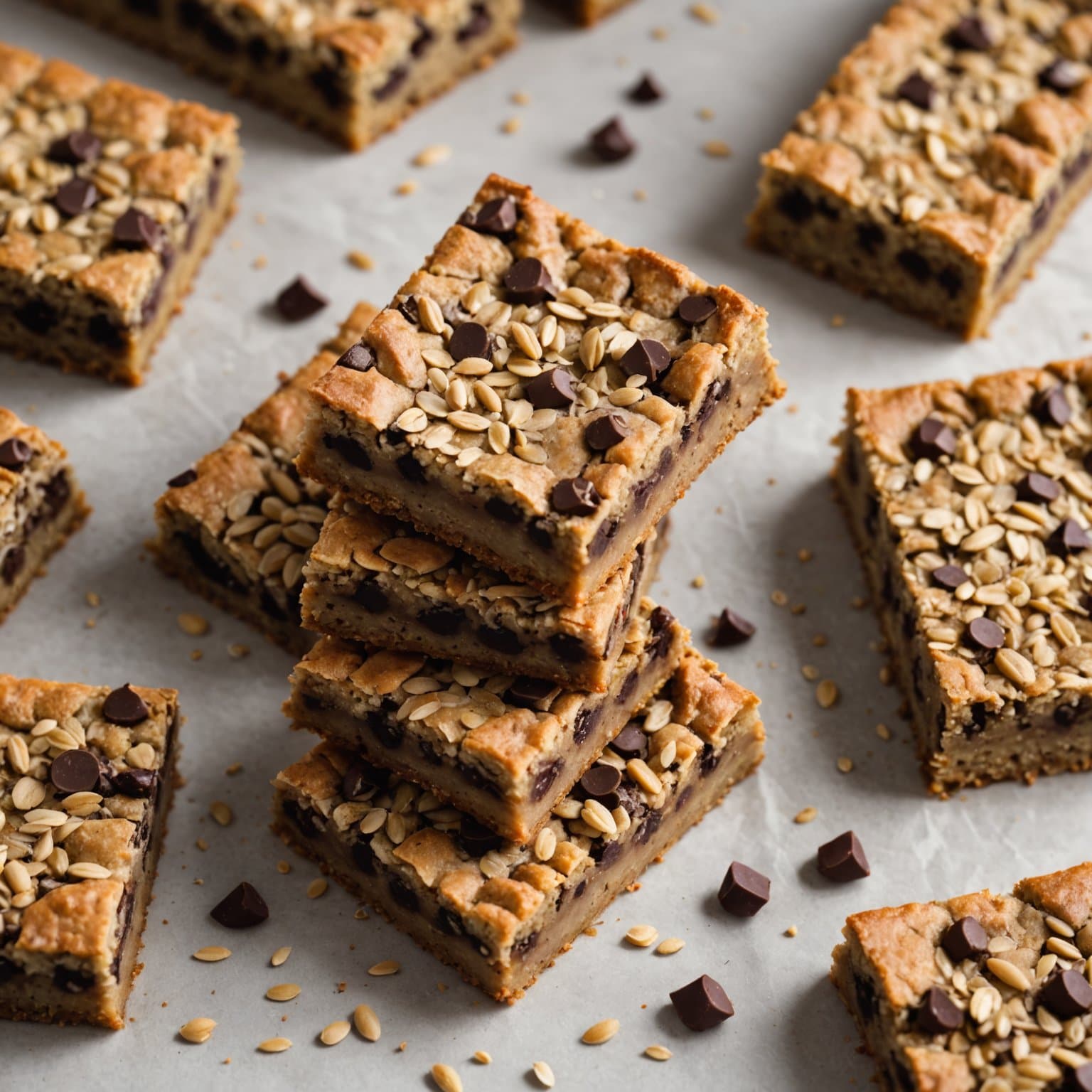 Byggryn-havre sjokoladechipbarer