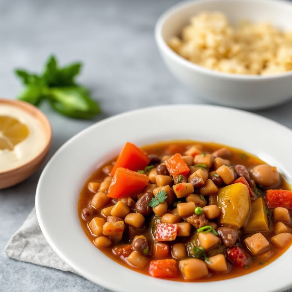 Calypso-bønner, tomat- og poblano-gryte