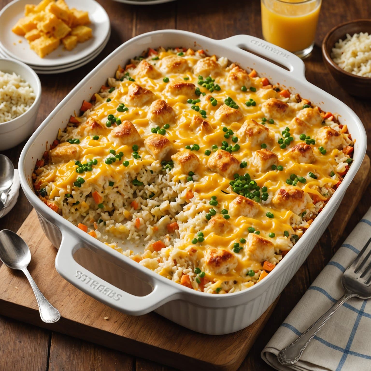 Campbell's® ostefylte kylling- og risgrateng