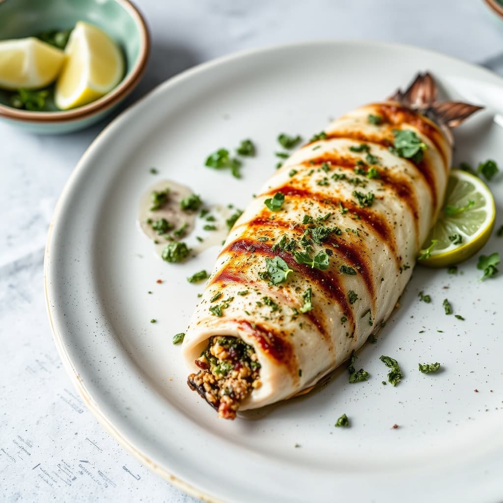 Cancato Chileno: Fylt grillet snapper med oregano