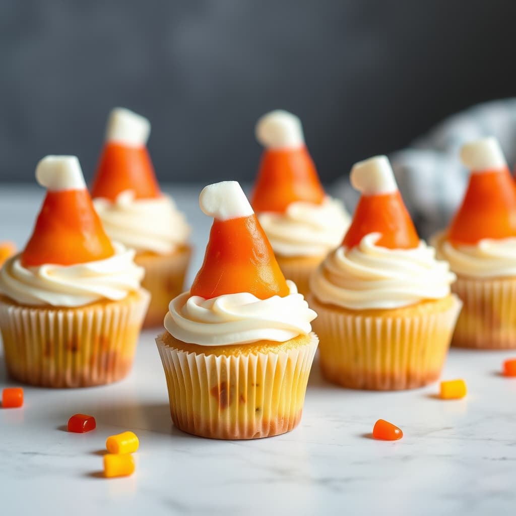 Candy Corn Hi-Hat Cupcakes