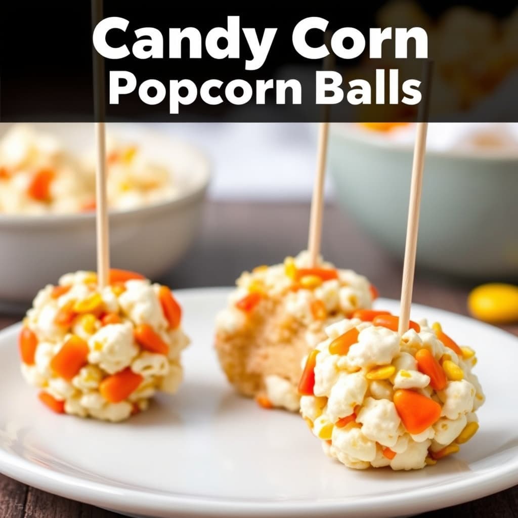 Candy Corn Popcorn Balls