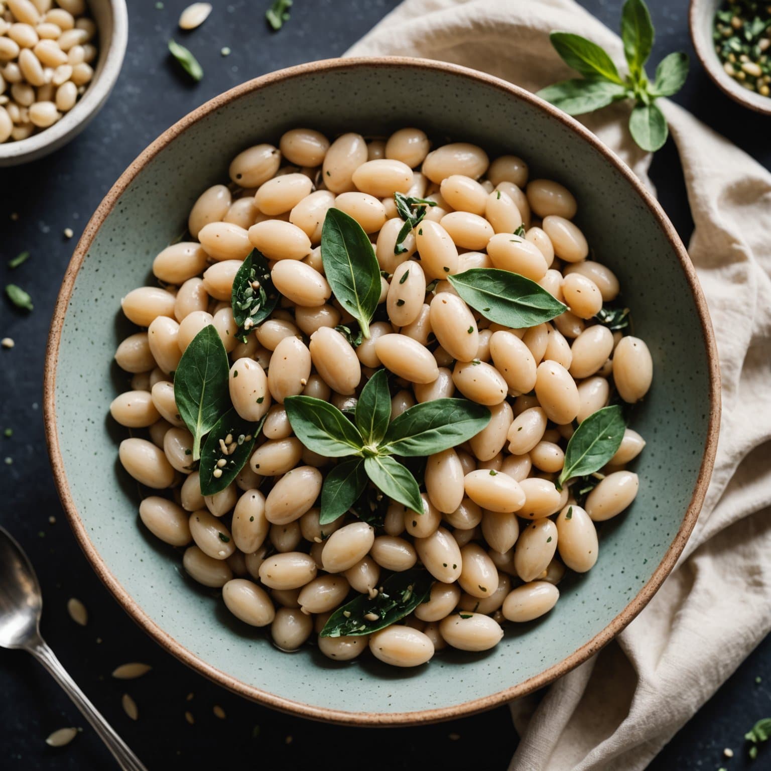 Cannellini-bønner med hvitløk og salvie