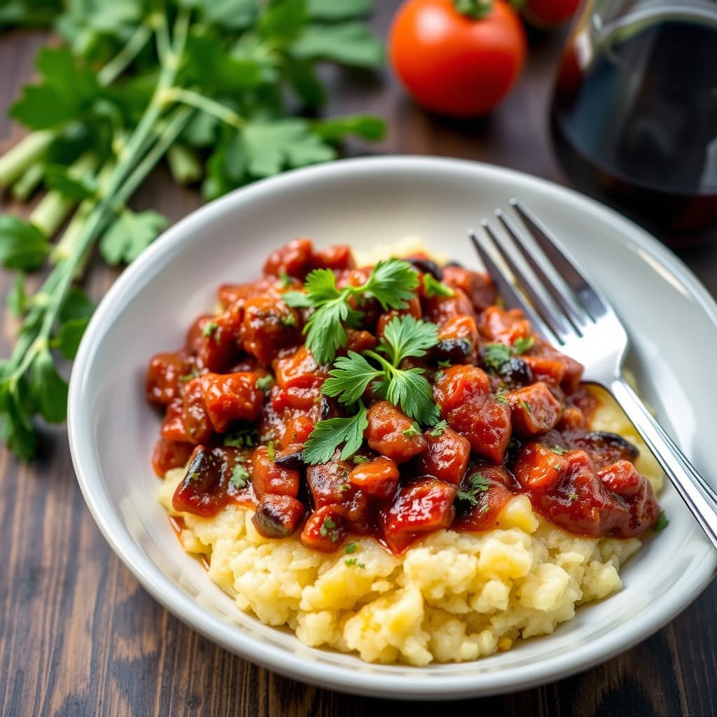 Caponata og urtespolenta