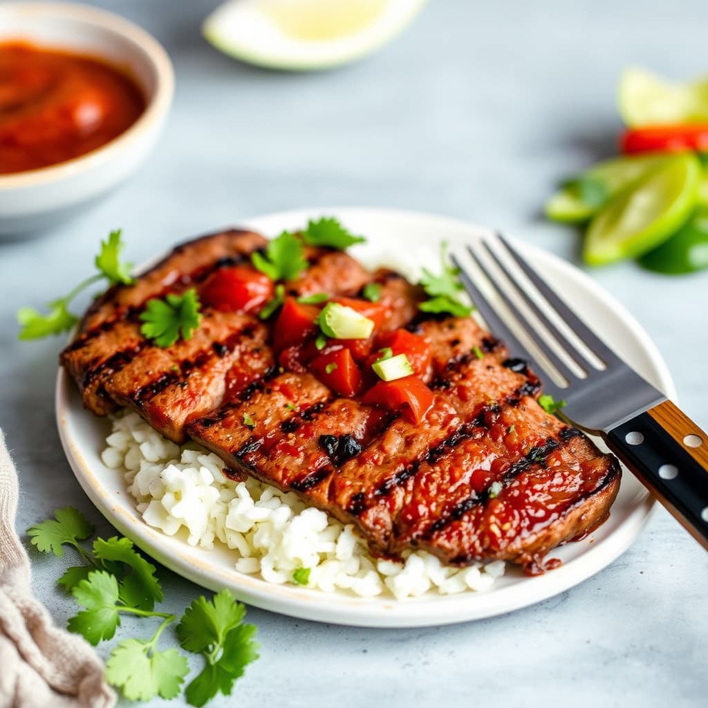 Carne Adobada: Grillet, adobo-marinerte ytrefilet av storfe