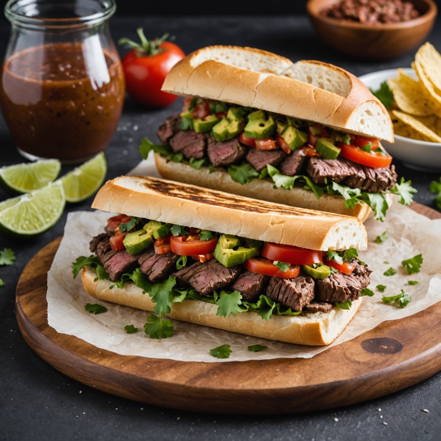 Carne Asada-sandwich