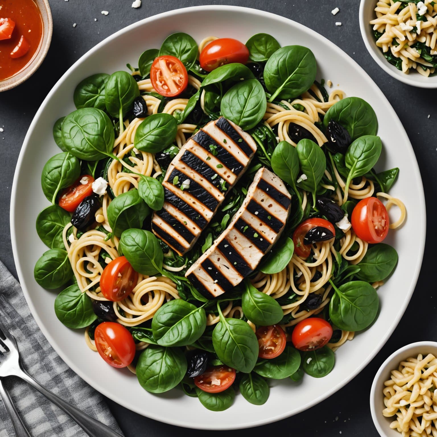 Catelli Bistro Grillet Portobello- og spinatpasta salat