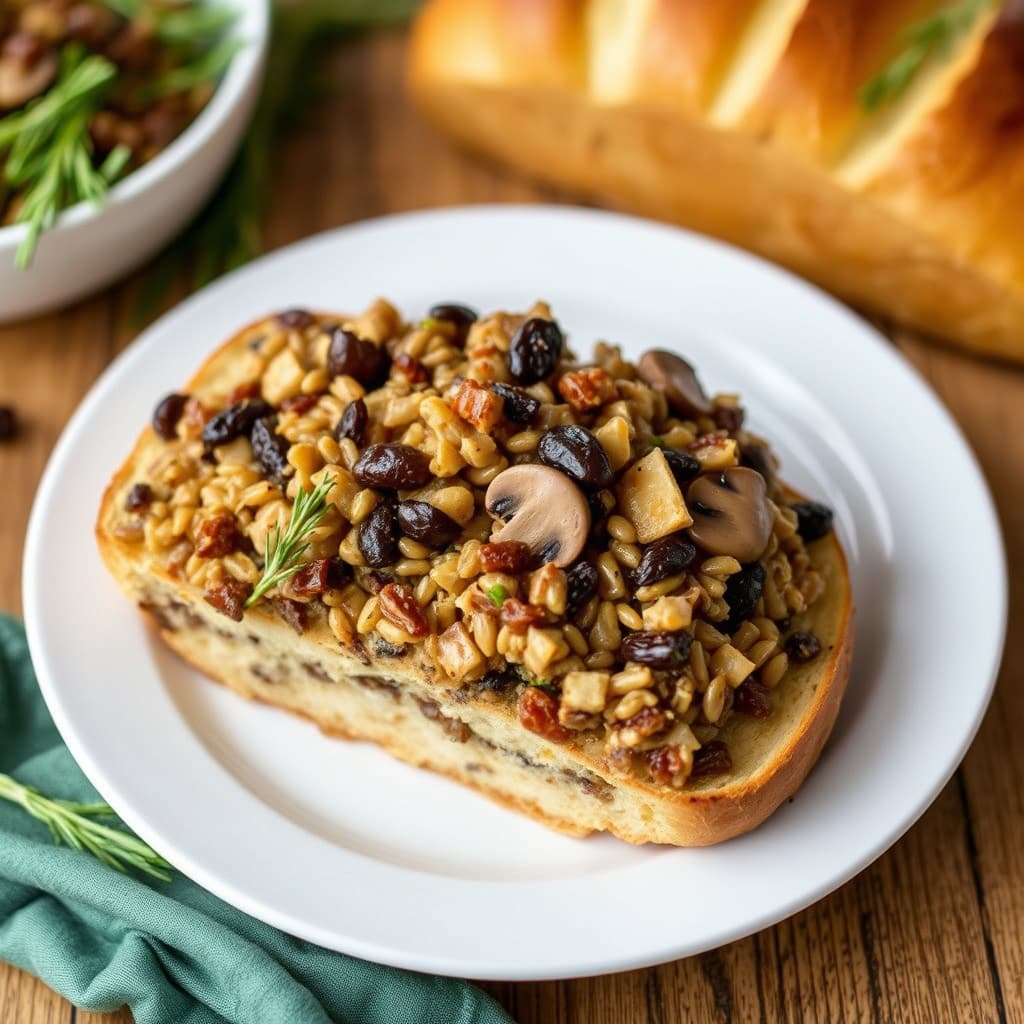 Challah-brød – sopps fylling med villris og rosiner