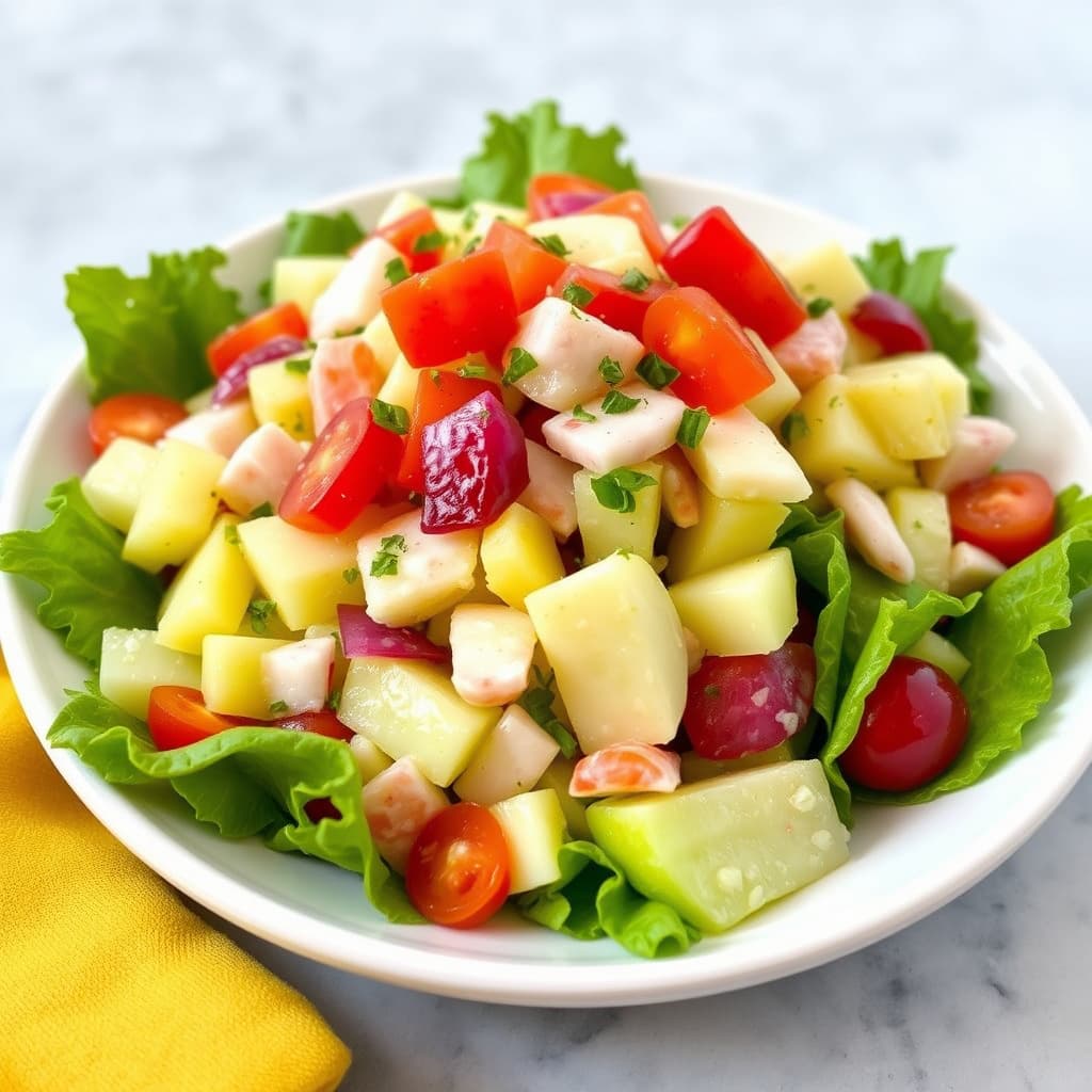 Chayote- og palmesalat