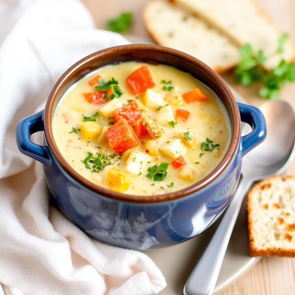 Cheddar-grønnsakschowder