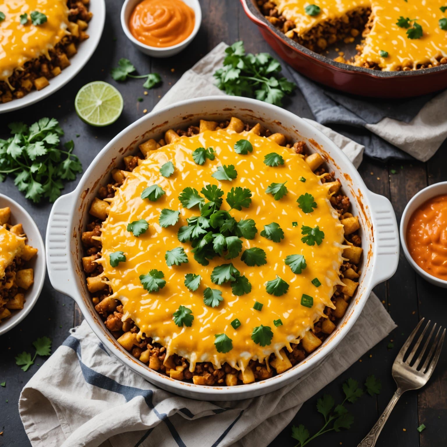 Cheesy Taco Potato Puff Casserole