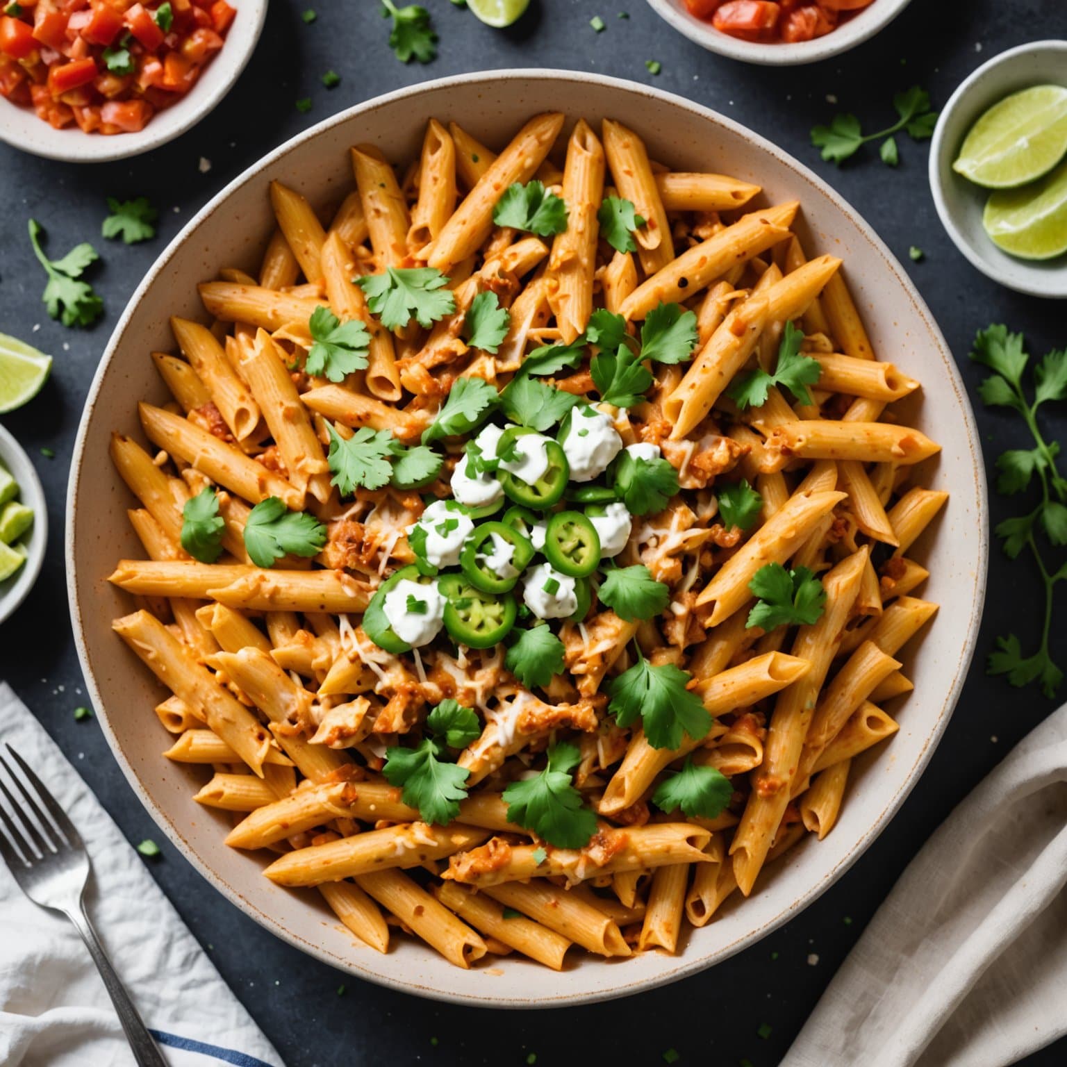 Cheesy Tex Mex kyllingpenne