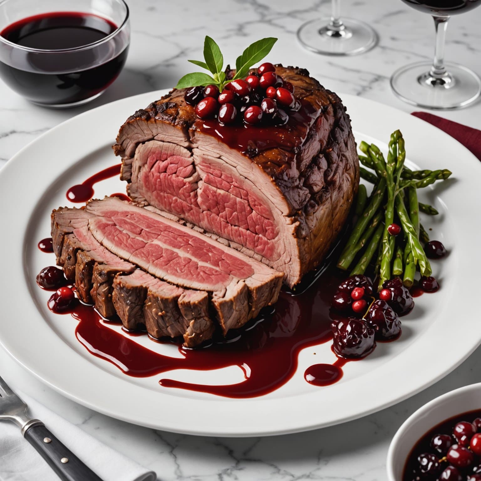 Chef James Holiday Prime Rib med Cabernet og tørket kirsebærsauce