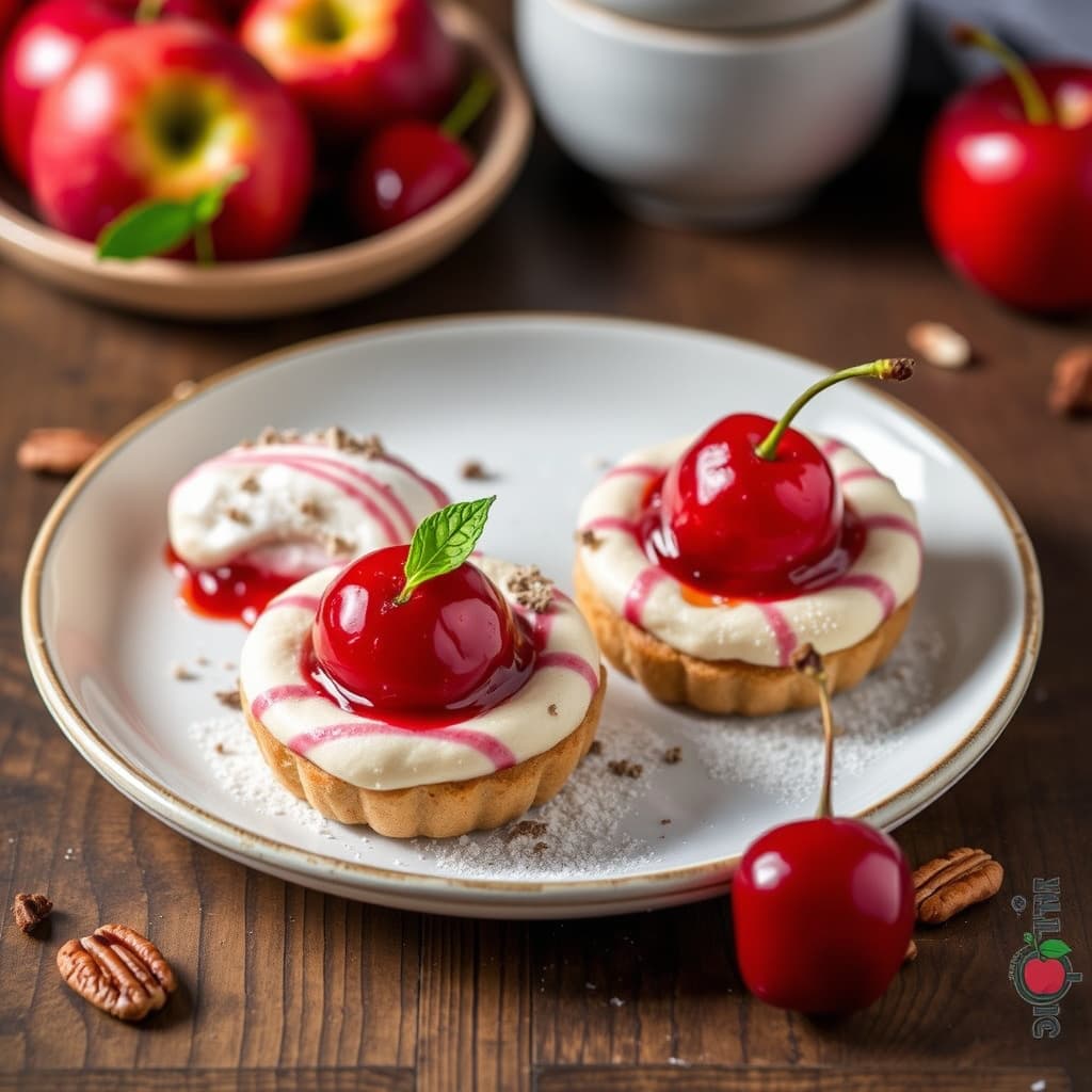 Cherry Apple Varenikes med smør-pecannøtt Nic