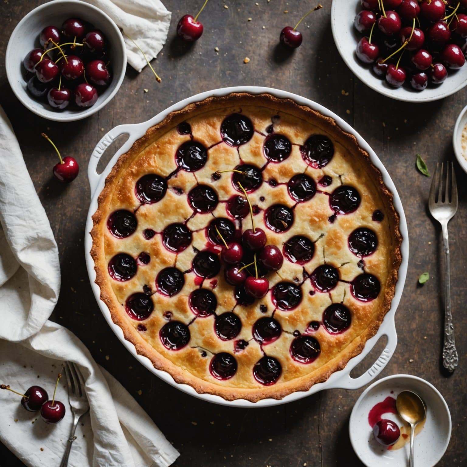 Cherry Buttermilk Clafoutis