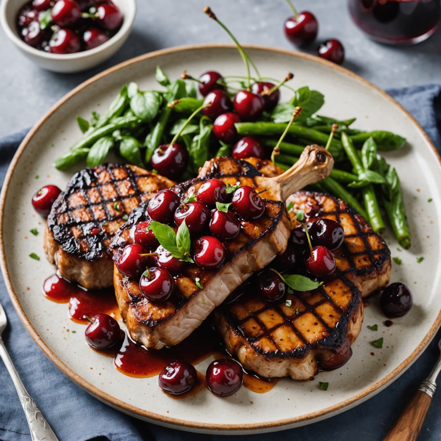 Cherry Chutney Grilled Chops