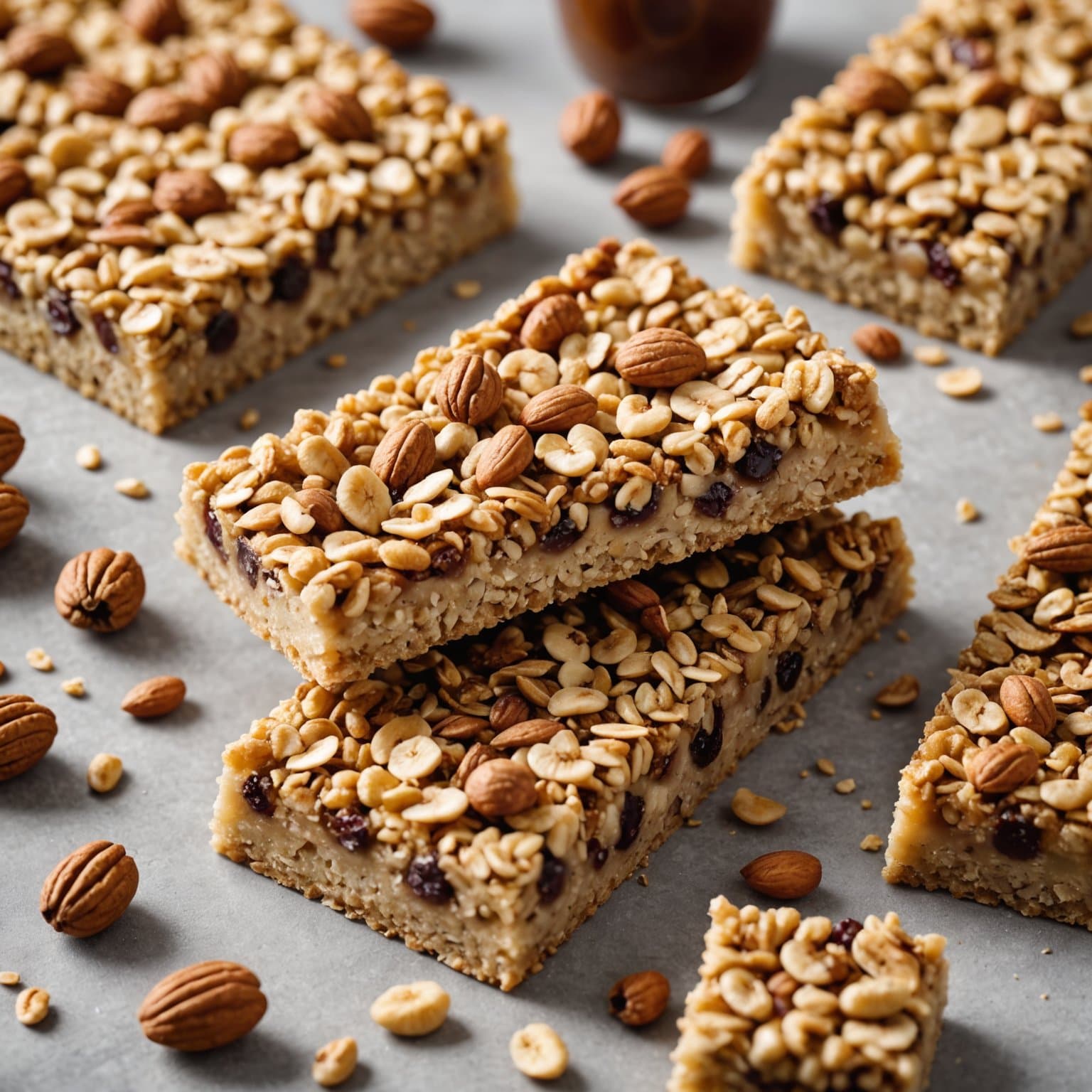 Chewy nøtte- og kornbarer