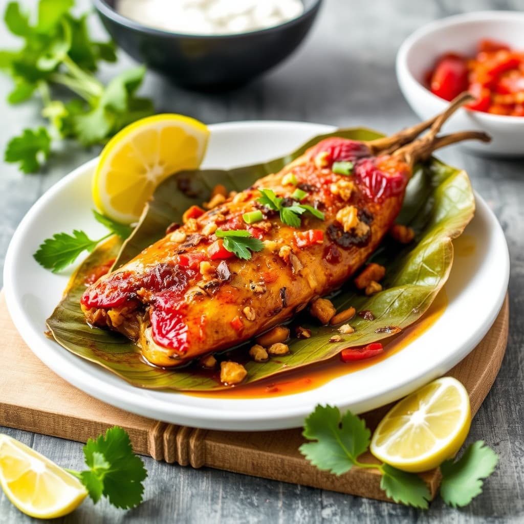 Chile Skate ristet i bananblader