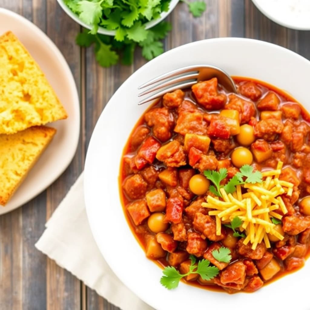 Chili fra sørvestlige Tyrkia og maisbrød