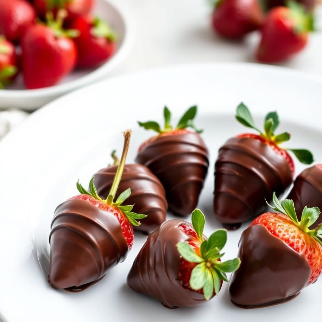 Chili- og sjokoladetrekte jordbær