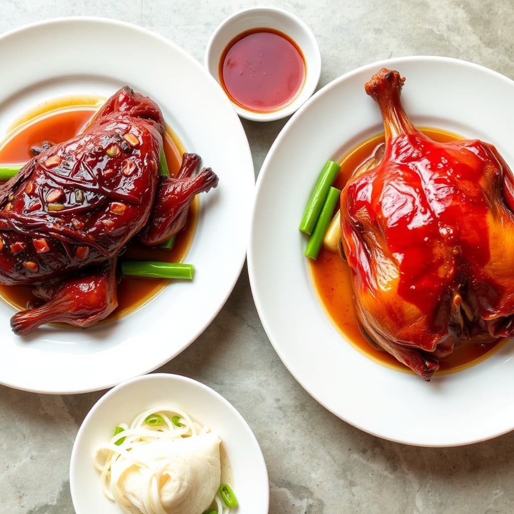 Chinatown dampet og stekt and