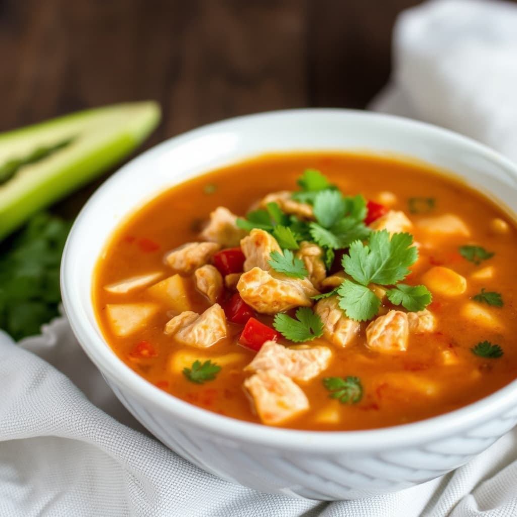 Chipotle kylling tortilla-suppe