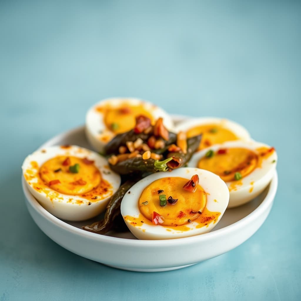 Chipotle- og adobo-innlagte egg