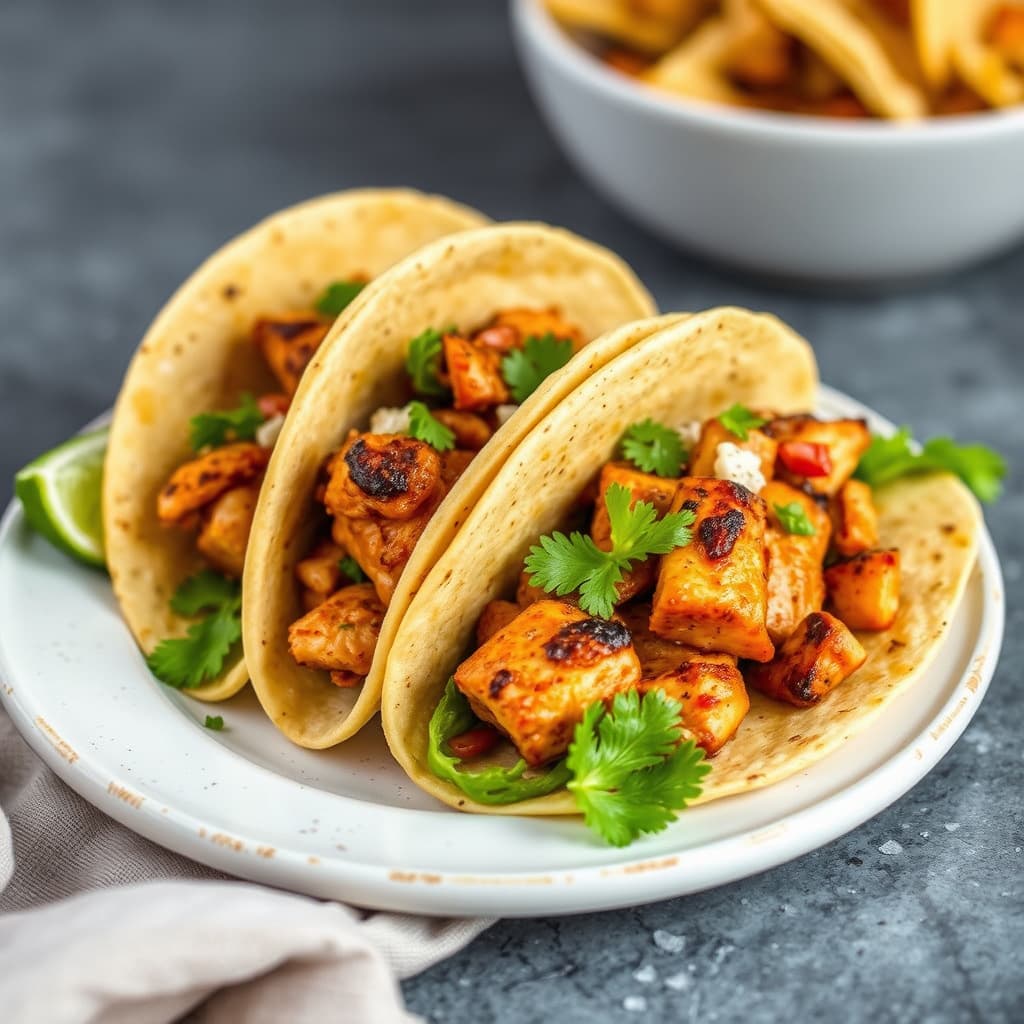 Chipotle-ristet kyllingtaco