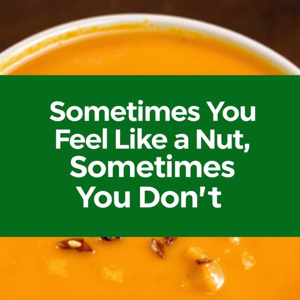 Christinas "Noen ganger har du lyst på en nøtt, og noen ganger ikke" søtpotetsuppe