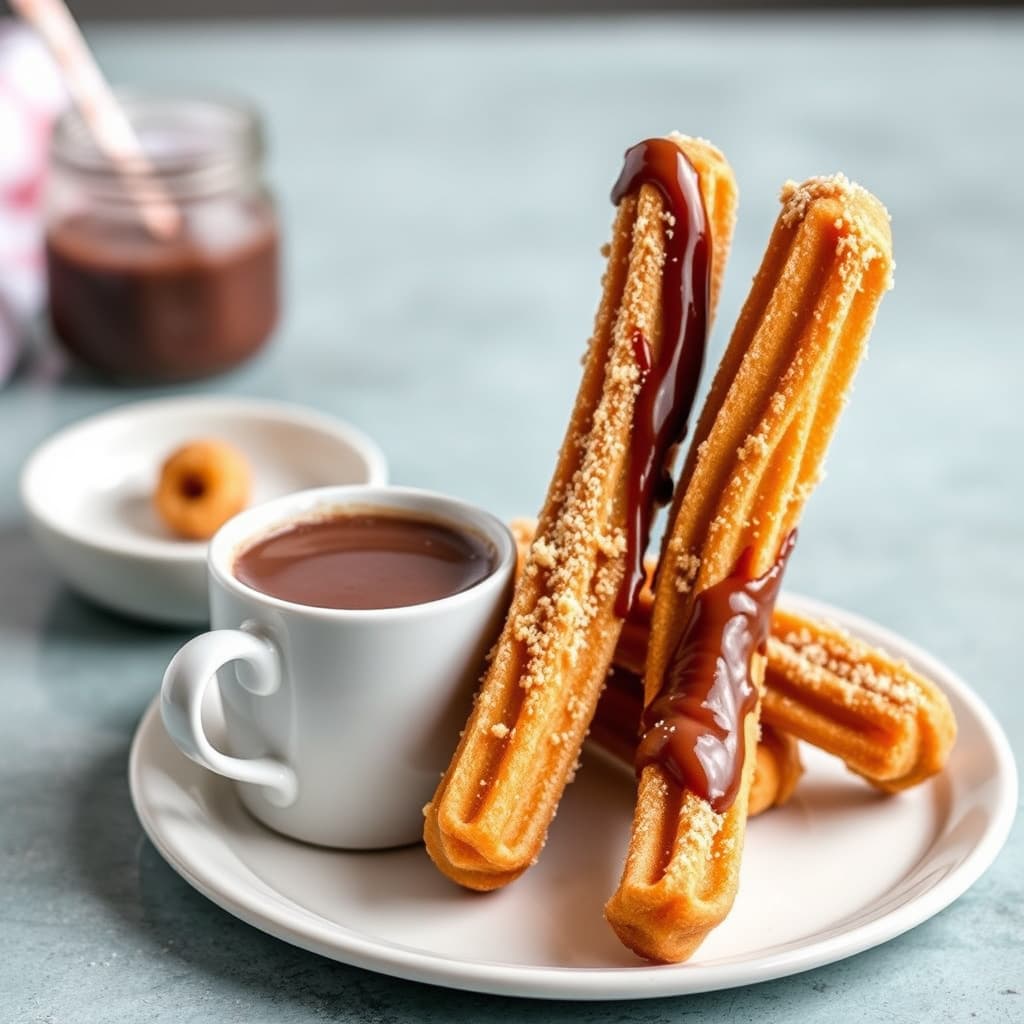 Churros og varm sjokolade