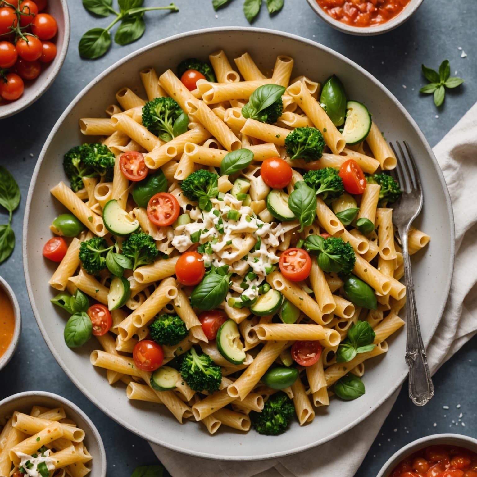 Clamato® Pasta Primavera med kremet saus