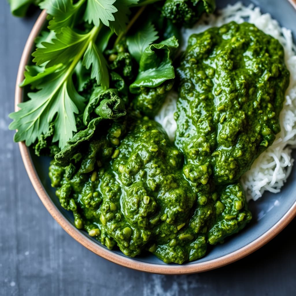 Collard Greens og Kålpesto