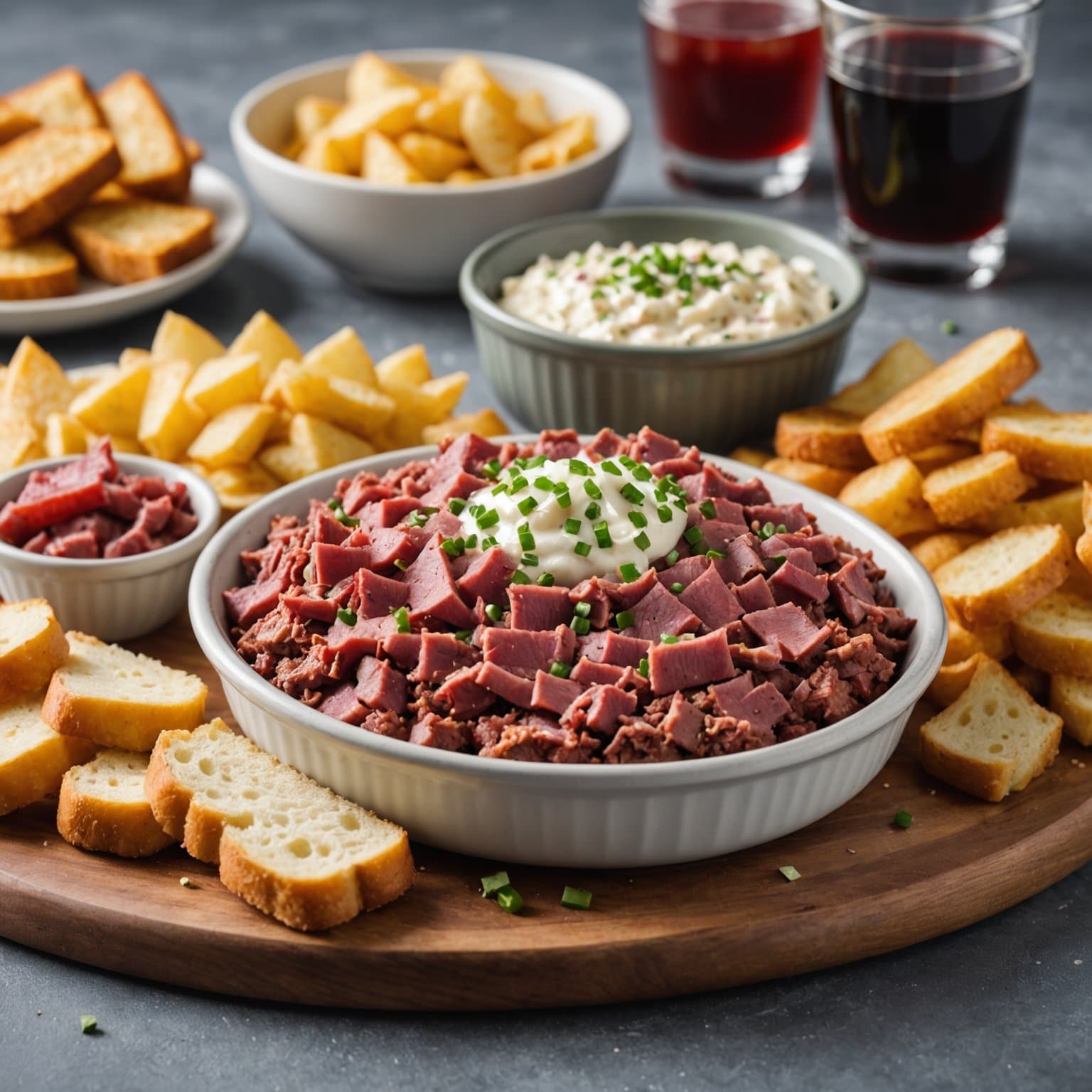 Corned Beef og Swiss-dip
